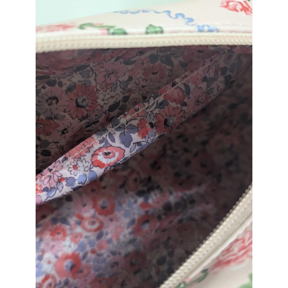 Cath Kidston Flutter Rose Loaf Bag Cosmetic Travel Pouch Organizer New - Picture 7 of 7